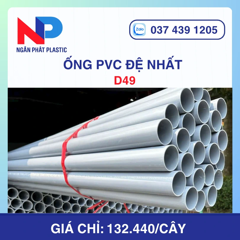 Ống Nhựa PVC D49 Đệ Nhất
